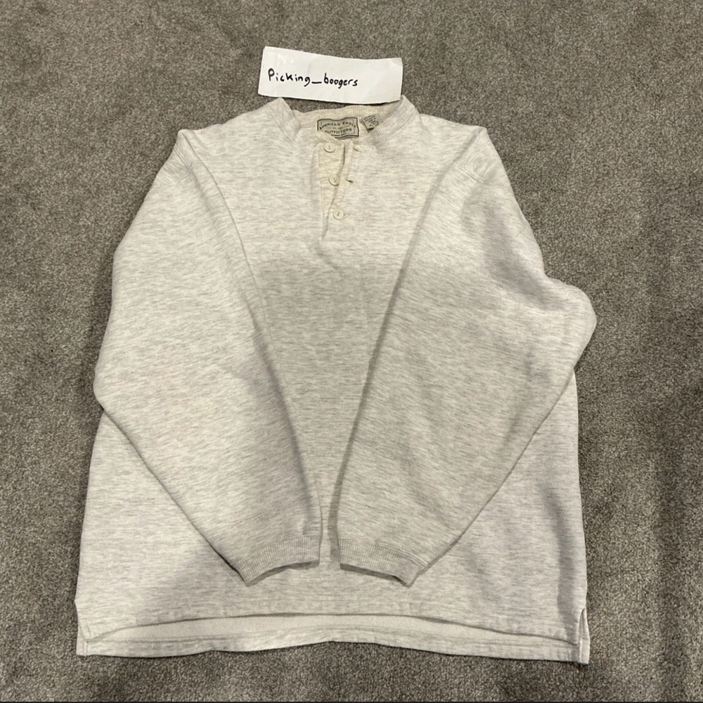 American Eagle Outfitters Vintage Henley,‎ Crewneck Sweatshirt Men’s Size Large